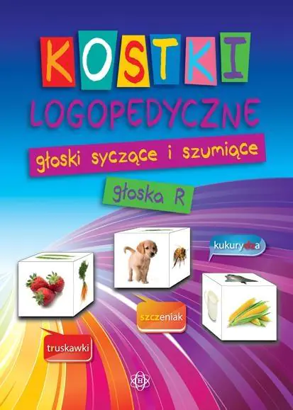 Kostki logopedyczne głoski syczące i szumiące. Głoska R