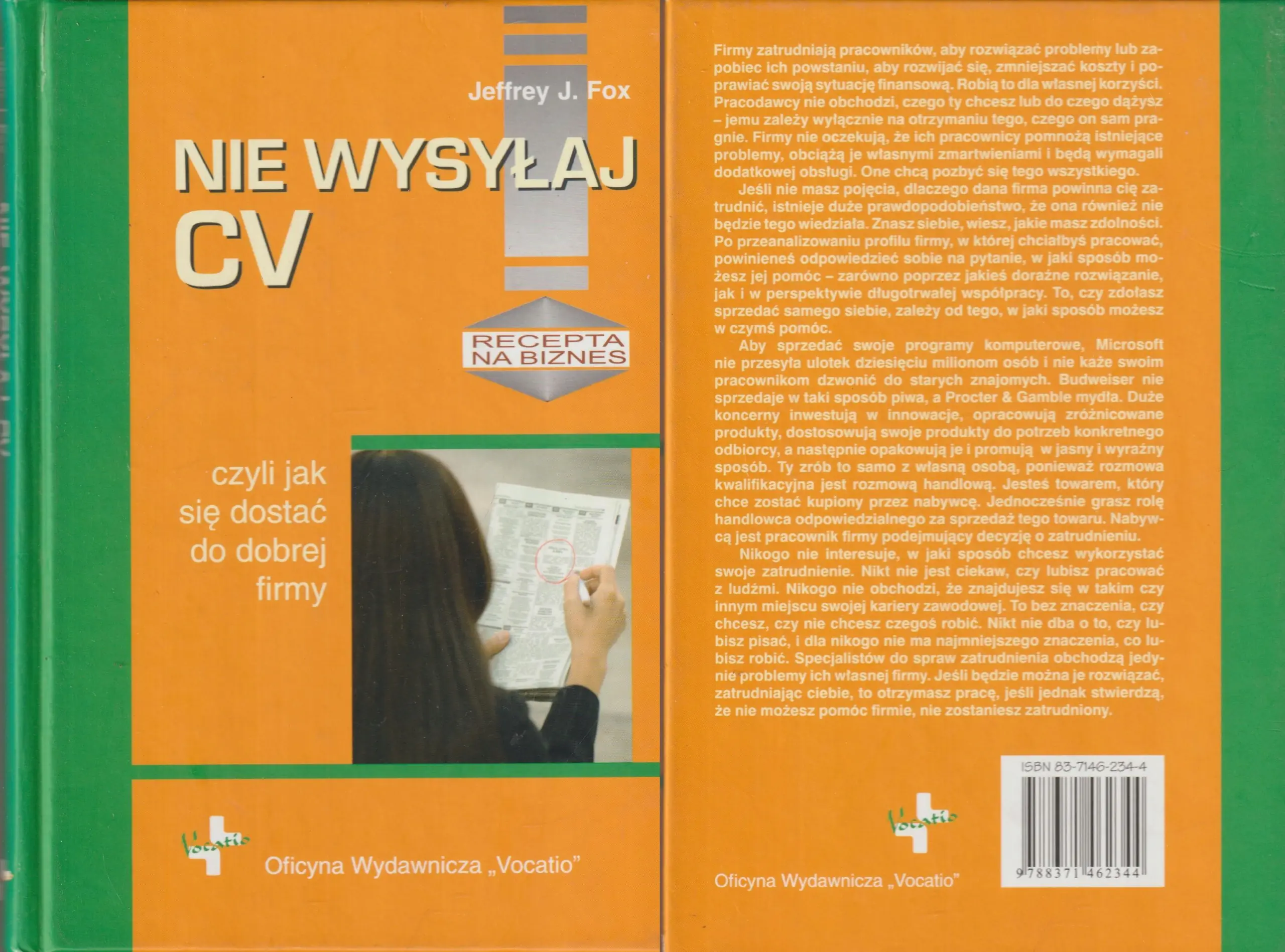 Książka - Nie wysyłaj CV, czyli jak się dostać do dobrej firmy