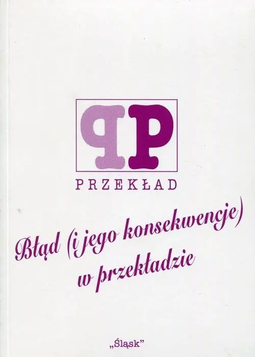 Książka - Błąd i jego konsekwencje w przekładzie