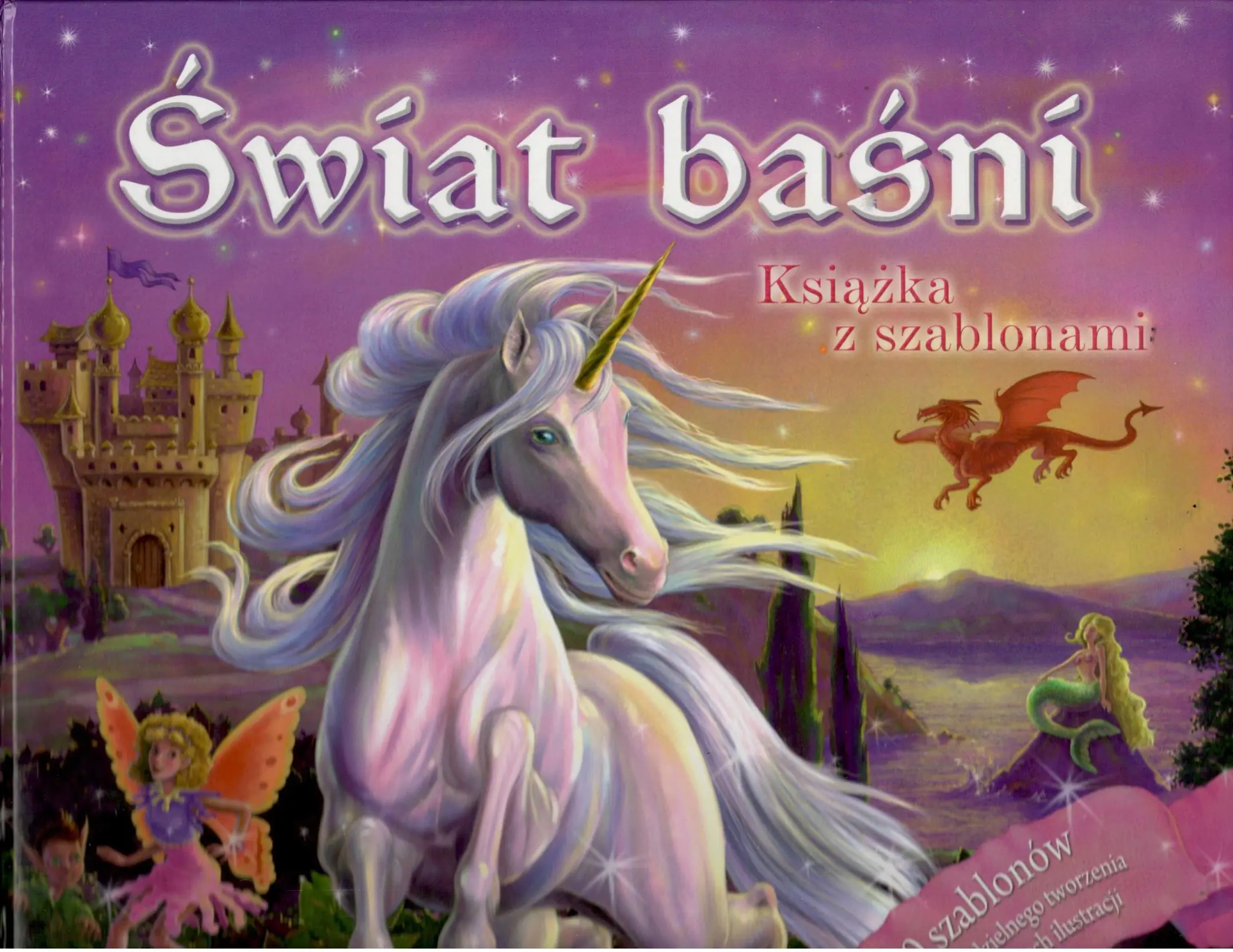 Książka - Świat baśni Książka z szablonami - Mariola Aszkiełowicz - 