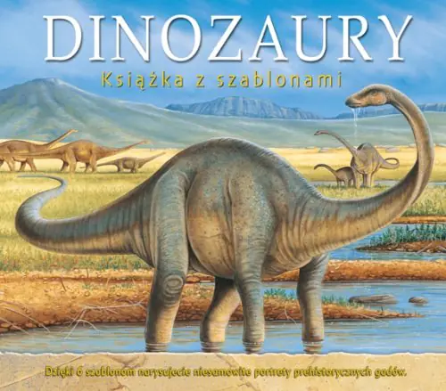 Książka - Dinozaury Książka z szablonami