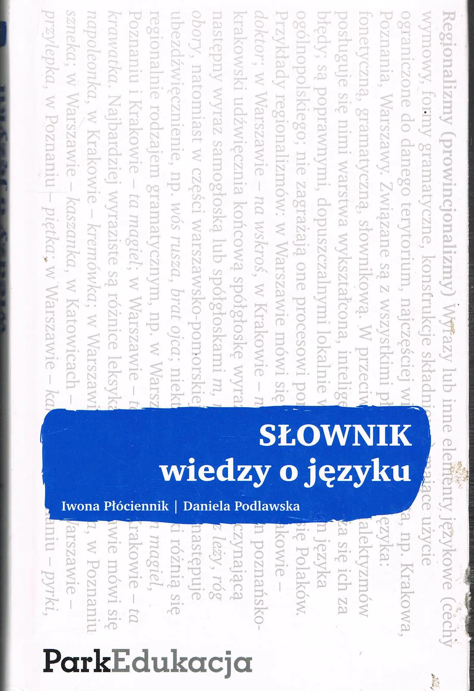 Książka - Słownik wiedzy o języku