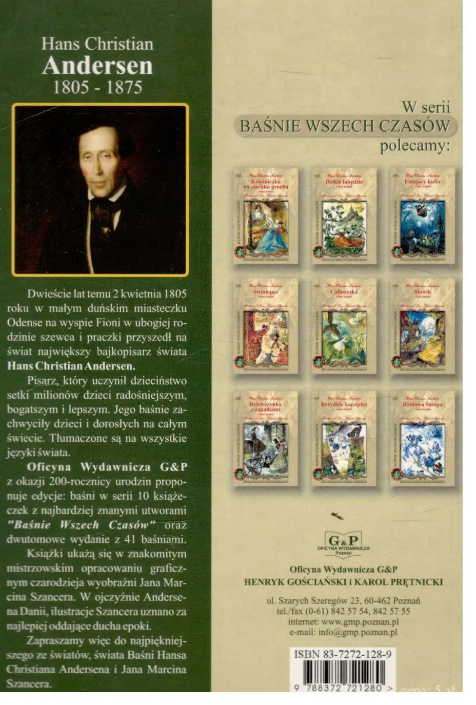 Książka - Najpiękniejsze baśnie - Księżniczka na ziarnku G&P