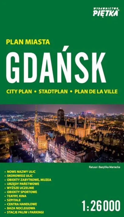 Książka - Gdańsk 1:26 000 plan miasta PIĘTKA