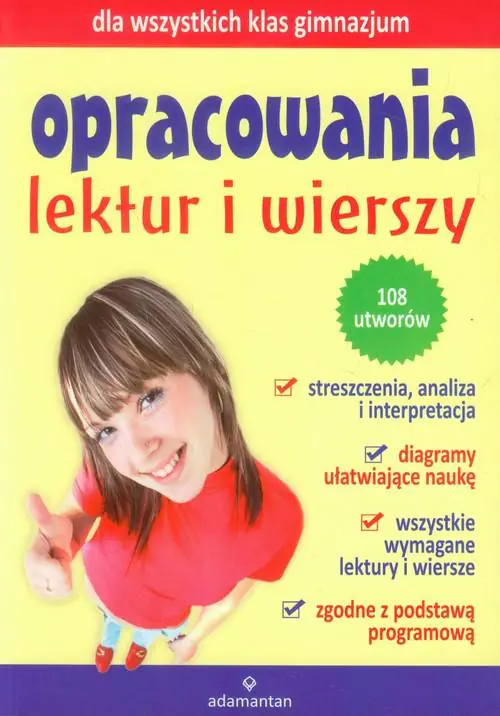 Książka - Opracowania lektur i wierszy