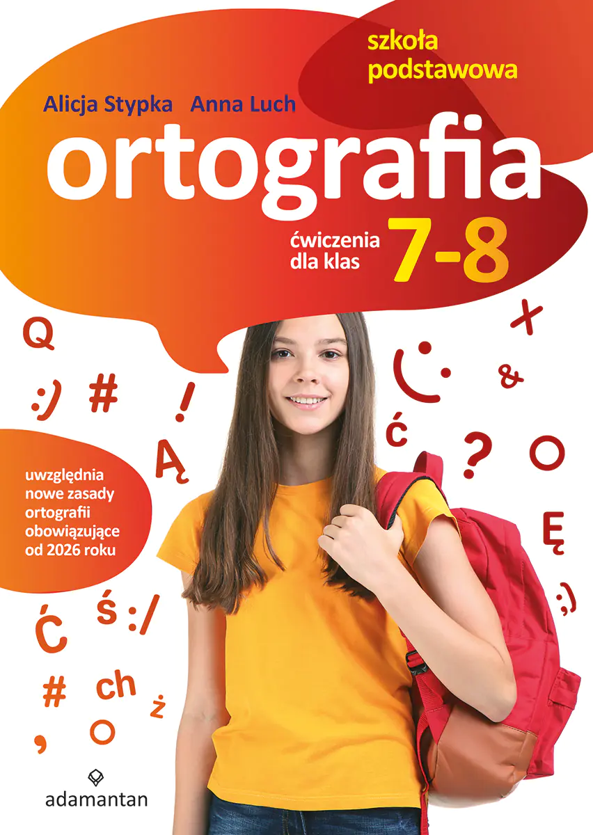 Książka - Ortografia. Ćwiczenia dla klas 7-8 szkoły podstawowej