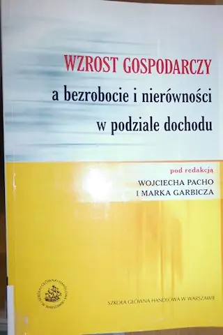 Książka - WZROST GOSPODARCZY A BEZROBOCIE I NIERÓWNOŚCI W PODZIALE DOCHODU