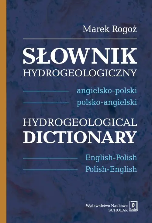 Książka - Słownik hydrogeologiczny angielsko-polski, polsko-angielski