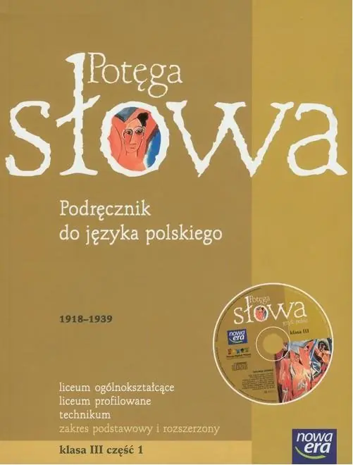 Książka - Potęga słowa 3. Podręcznik. Część 1 + CD
