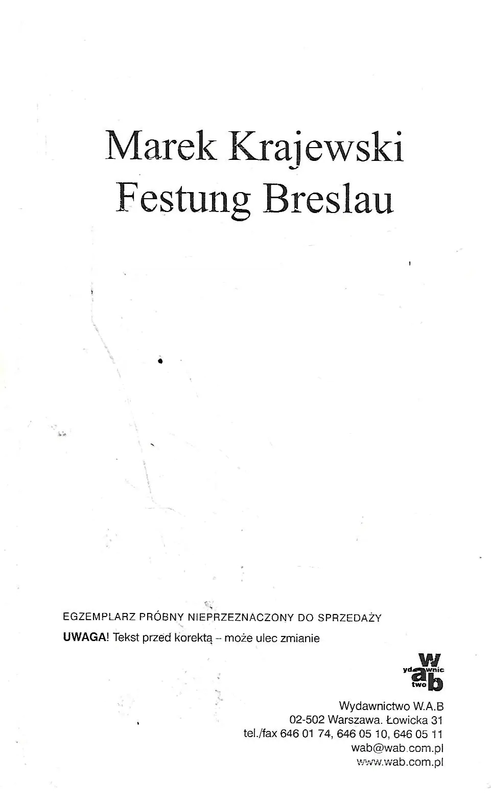 Książka - Festung Breslau