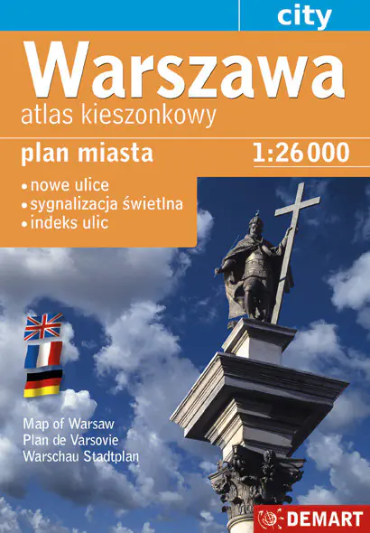 Książka - Warszawa 1:26 000 kieszonkowy atlas miasta