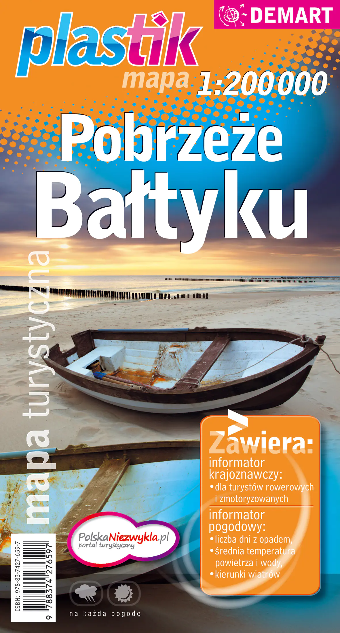 Książka - Pobrzeże Bałtyku. Mapa turystyczna 1:200 000
