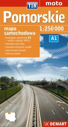 Książka - Pomorskie dla zawodowców. Mapa samochodowa 1:250 000
