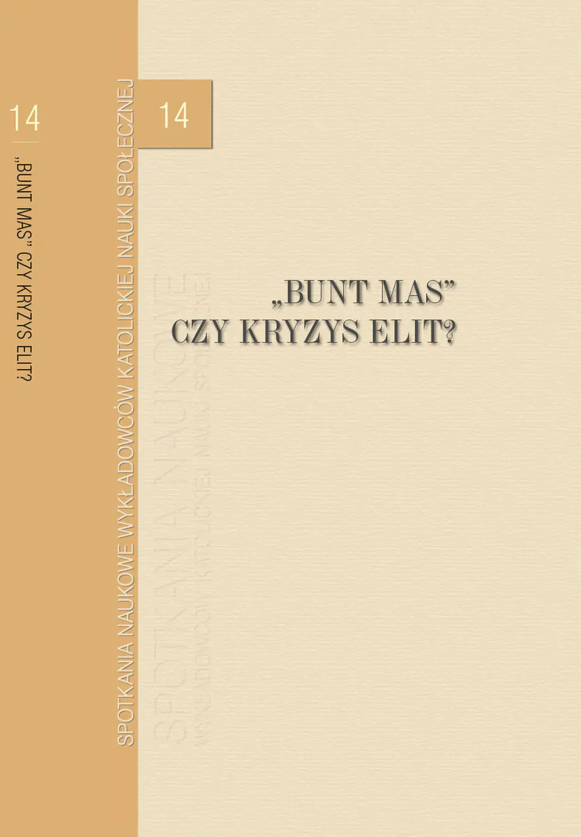 Książka - Bunt mas czy kryzys elit?