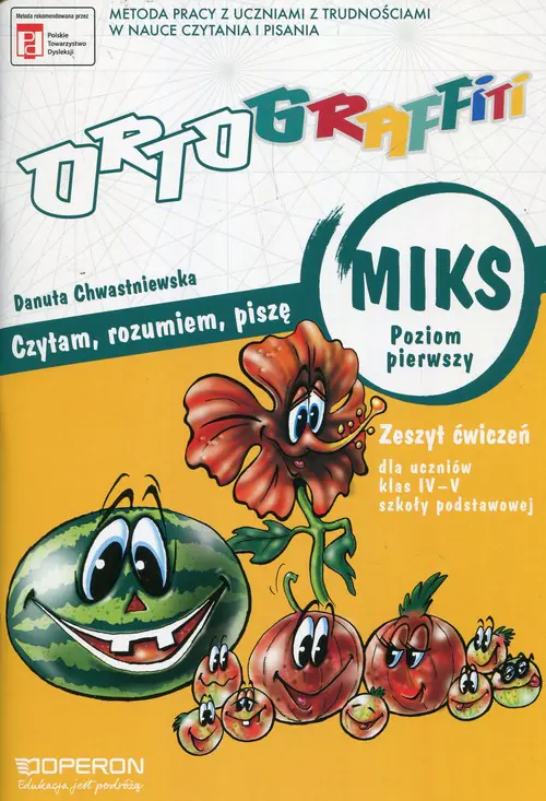 Książka - Ortograffiti. MIKS. Poziom 1. Zeszyt ćwiczeń. Szkoła podstawowa