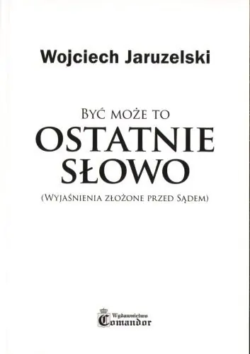 Książka - Być może to ostatnie słowo