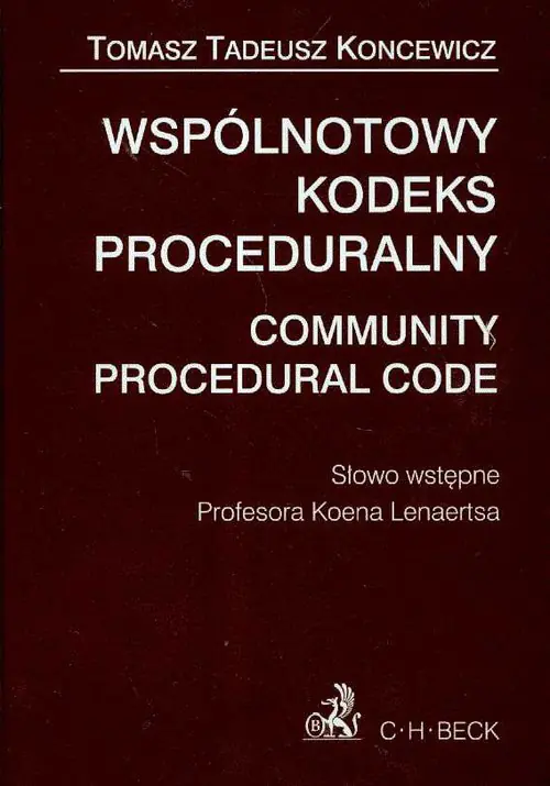 Książka - Wspólnotowy kodeks proceduralny Community Procedural Code