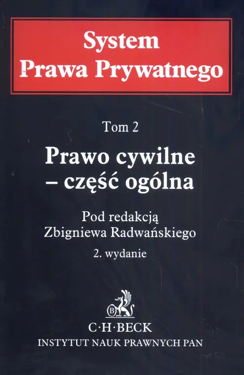 Książka - PRAWO CYWILNE CZĘŚĆ OGÓLNA WYD.2 TOM 2