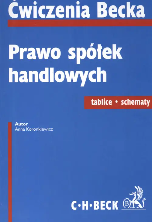 Książka - PRAWO SPÓŁEK HANDLOWYCH TABLICE SCHEMATY