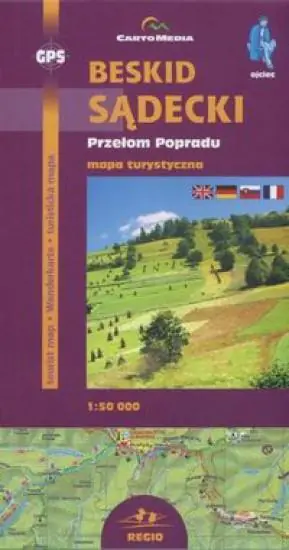 Książka - Beskid Sądecki. Przełom Popradu. Mapa turystyczna 1:50 000