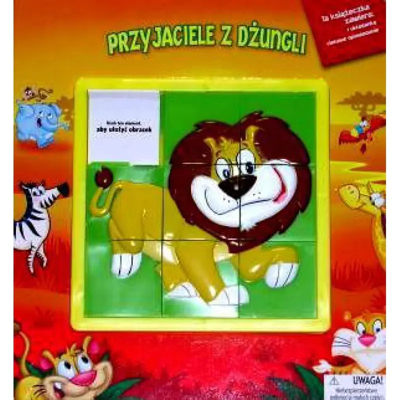 Książka - Przyjaciele z dżungli. Książeczka z układanką