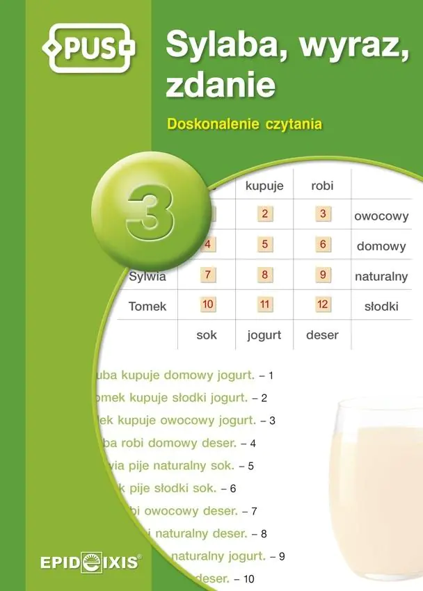 Książka - PUS. Sylaba, wyraz, zdanie 3. Doskonalenie czytania