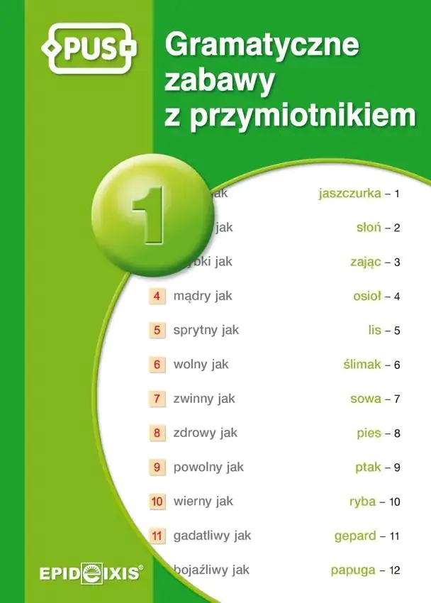 Książka - PUS Gramatyczne zabawy z przymiotnikiem 1