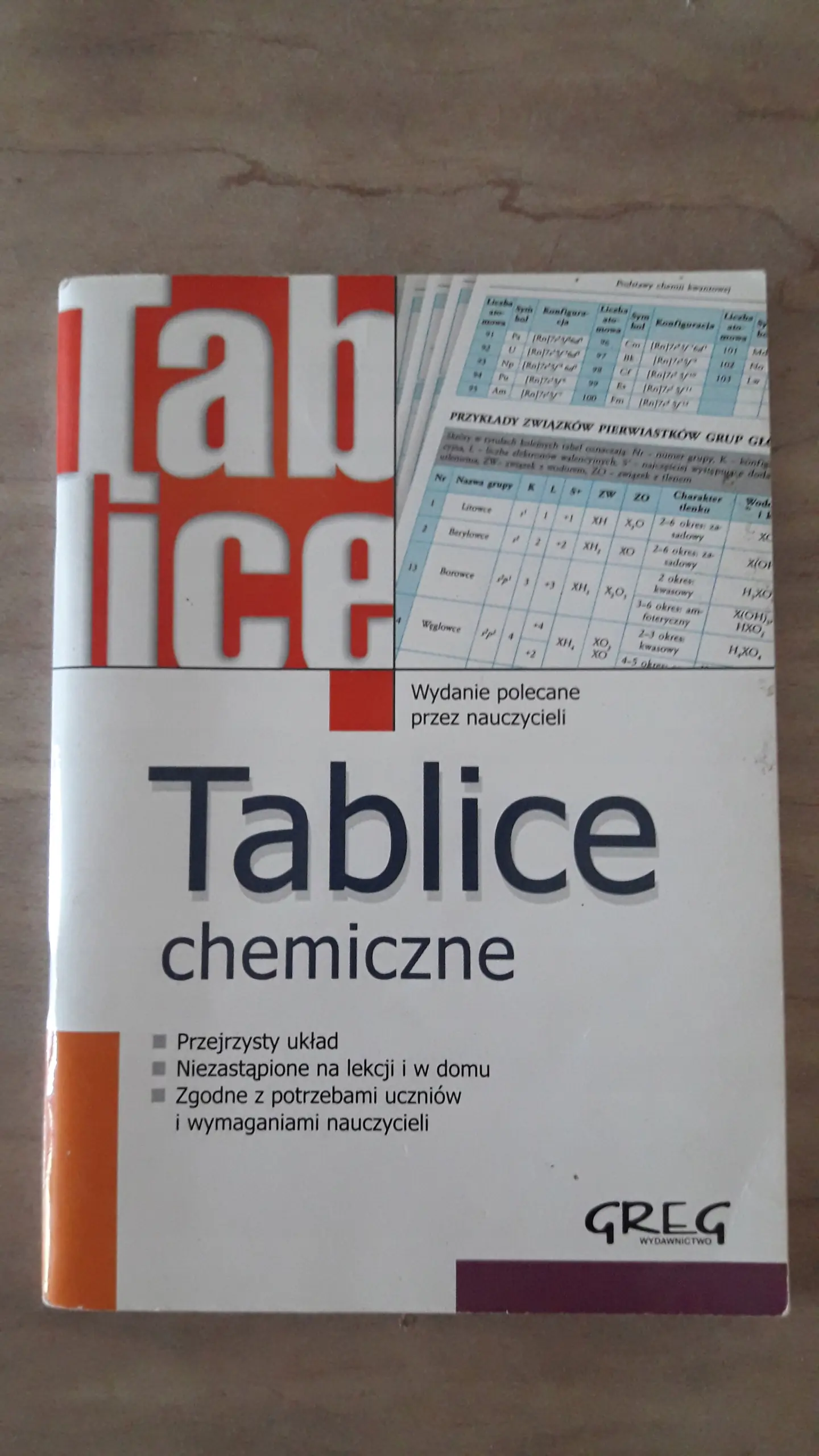 Książka - Tablice chemiczne