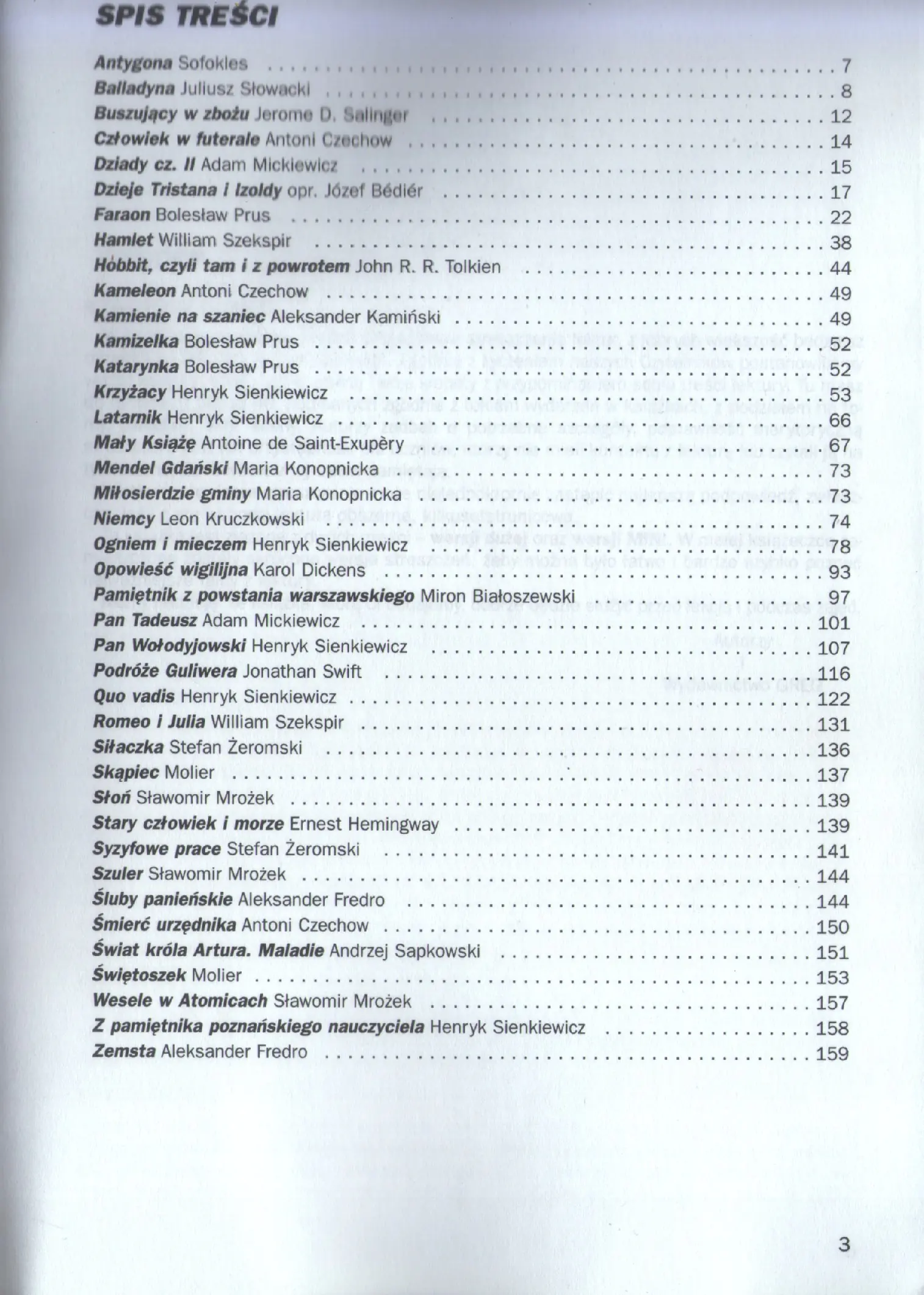 Książka - Streszczenia lektur z mini ściągą