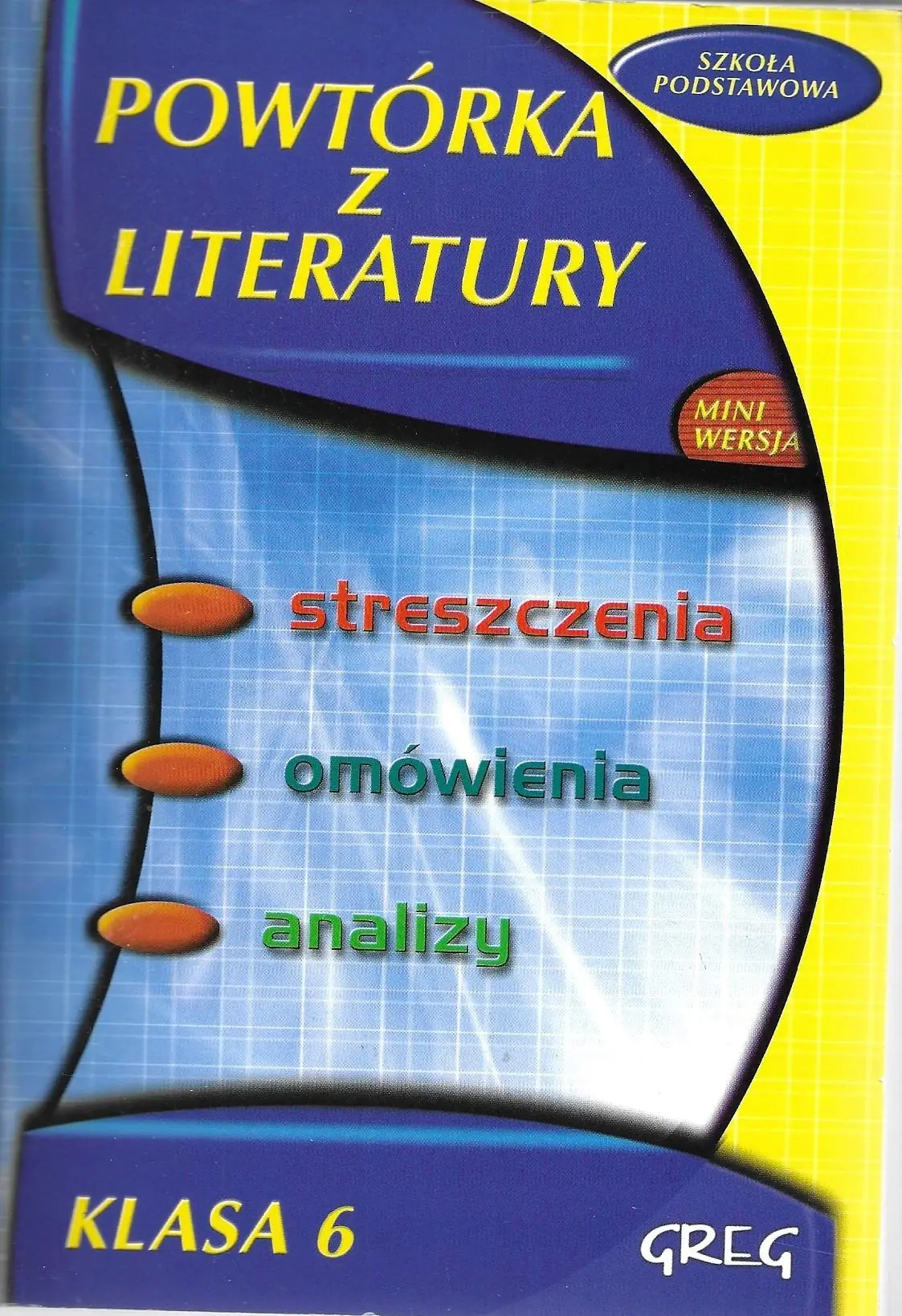 Książka - Powtórka z literatury 6. Szkoła podstawowa