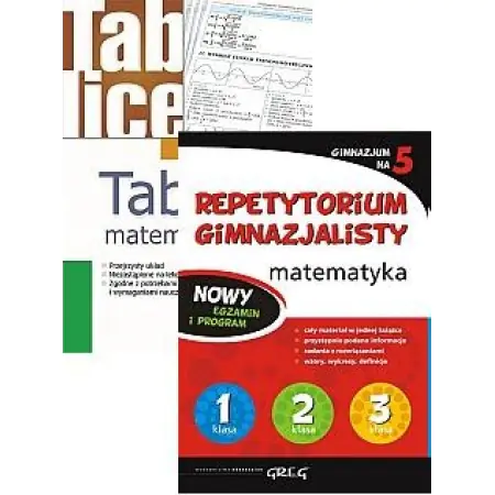 Książka - Repetytorium gimnazjalisty - matematyka + tablice