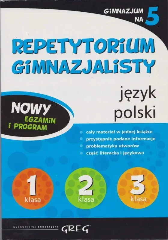 Książka - Repetytorium gimnazjalisty - język polski + tablice