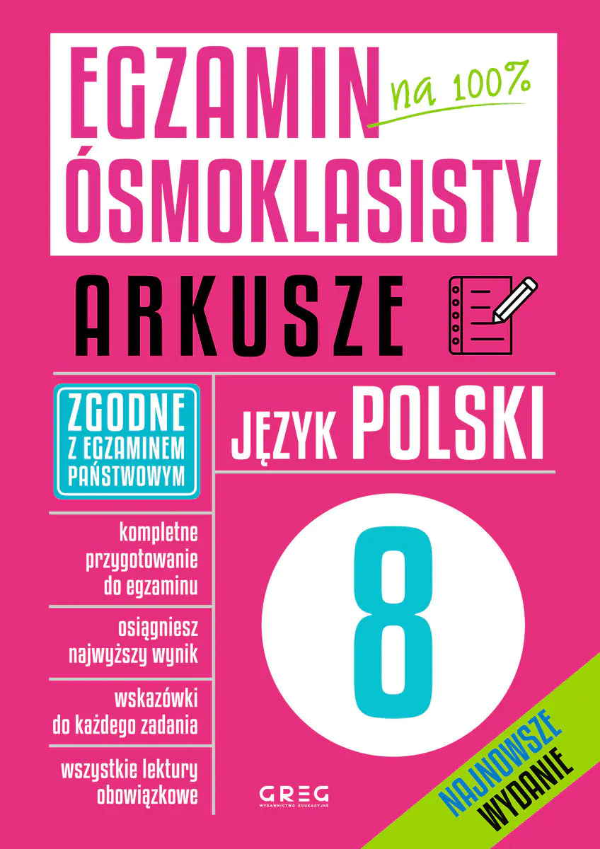 Książka - Język polski. Egzamin ósmoklasisty. Arkusze