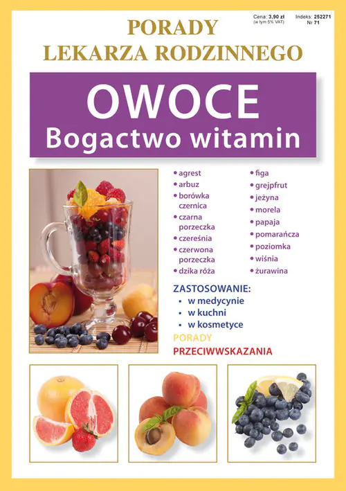 Książka - Porady lek. rodzinnego. Owoce Bogactwo witamin
