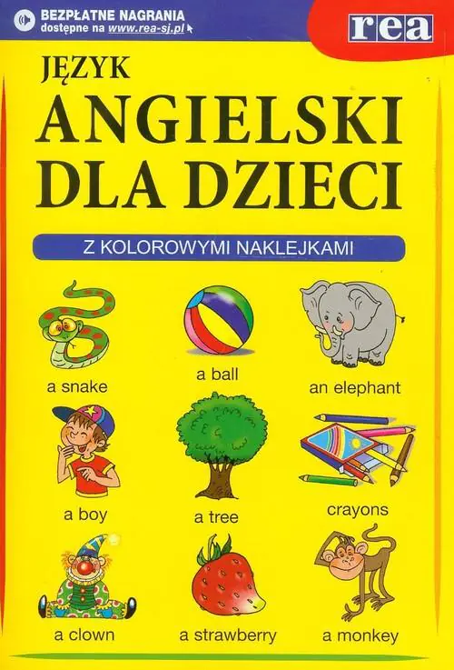 Książka - Angielski dla dzieci. Z kolorowymi naklejkami