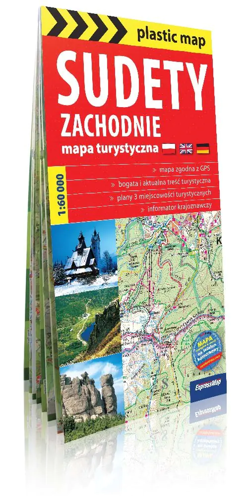 Książka - plastic map Sudety Zachodnie 1:60 000 mapa