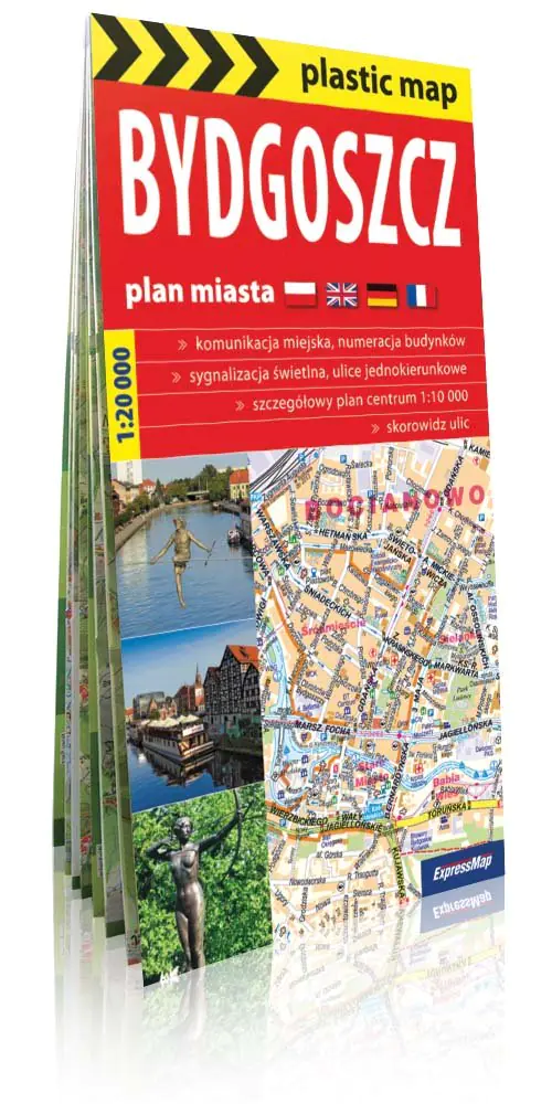 Książka - Plastic map Bydgoszcz 1:20 000 plan miasta