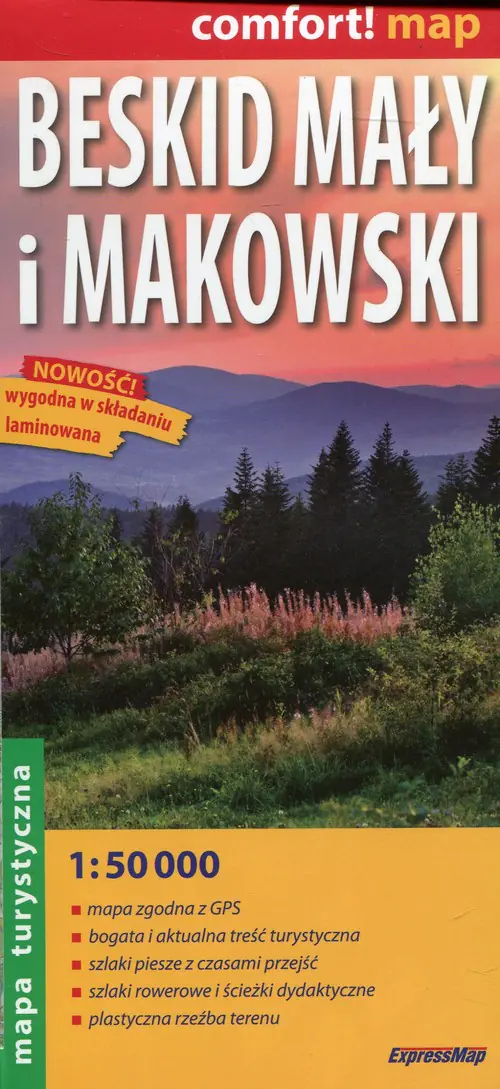 Książka - Beskid Mały i Makowski. Mapa turystyczna 1:50 000