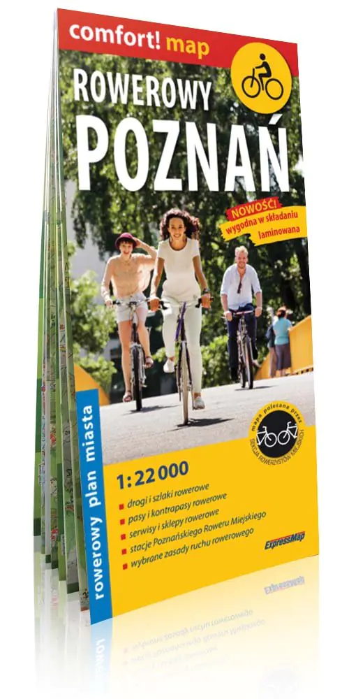 Książka - Rowerowy Poznań. Plan miasta 1:22 000