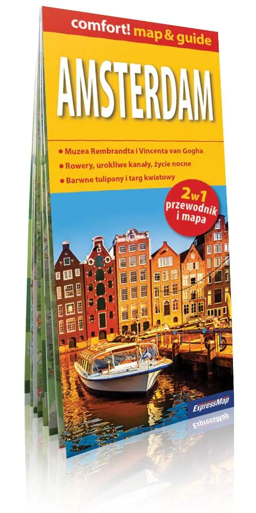 Książka - Amsterdam 2w1. Przewodnik i mapa