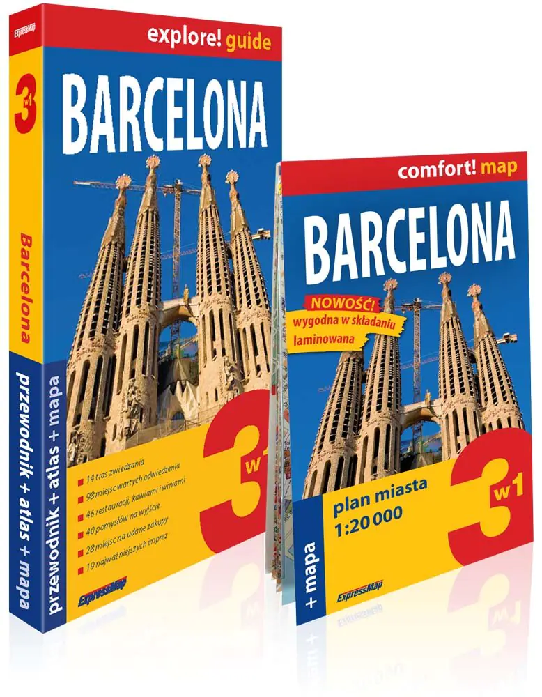 Książka - Barcelona 3w1: Przewodnik + atlas + mapa