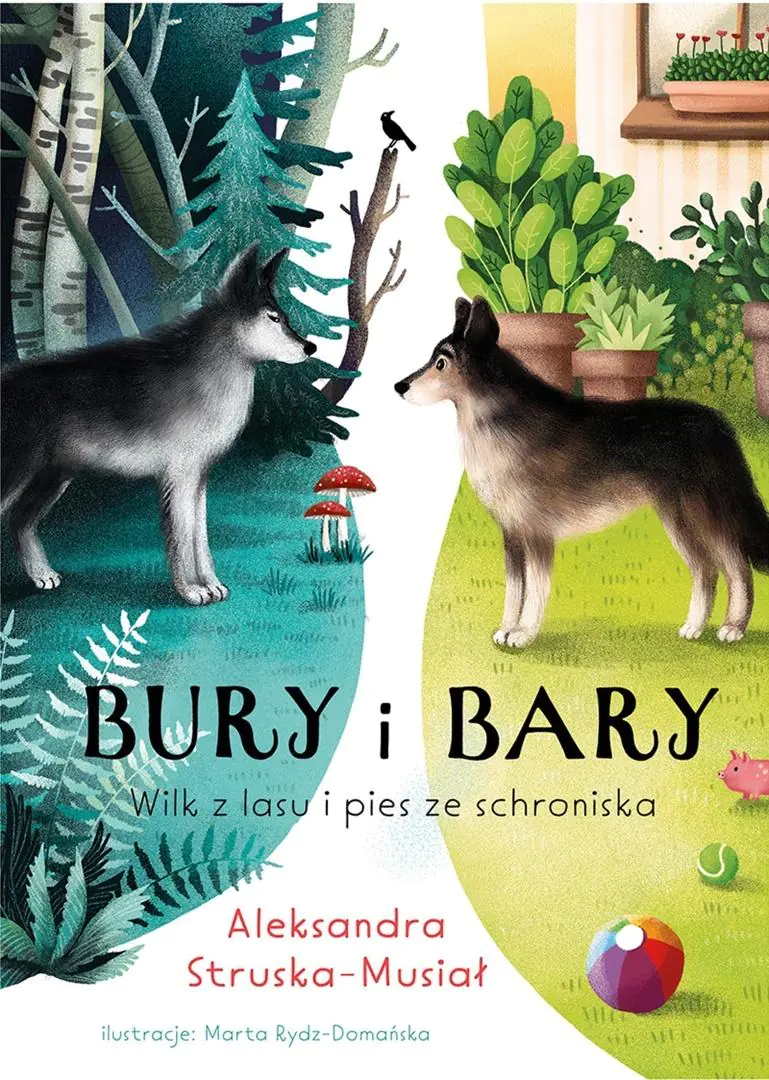 Książka - Bury i Bary. Wilk z lasu i pies ze schroniska