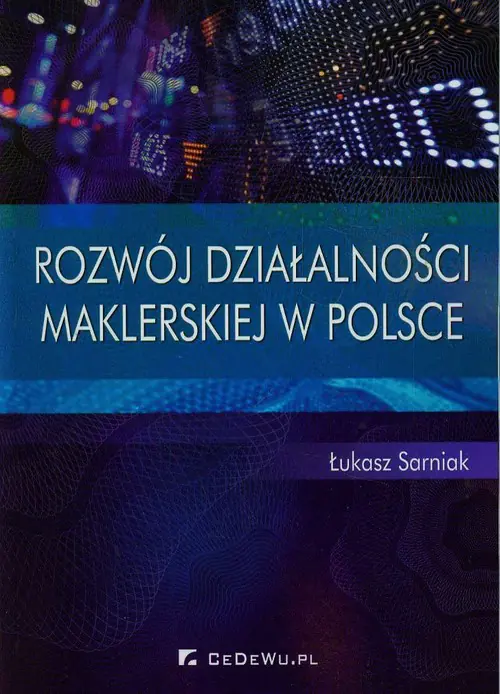 Książka - Rozwój działalności maklerskiej w Polsce