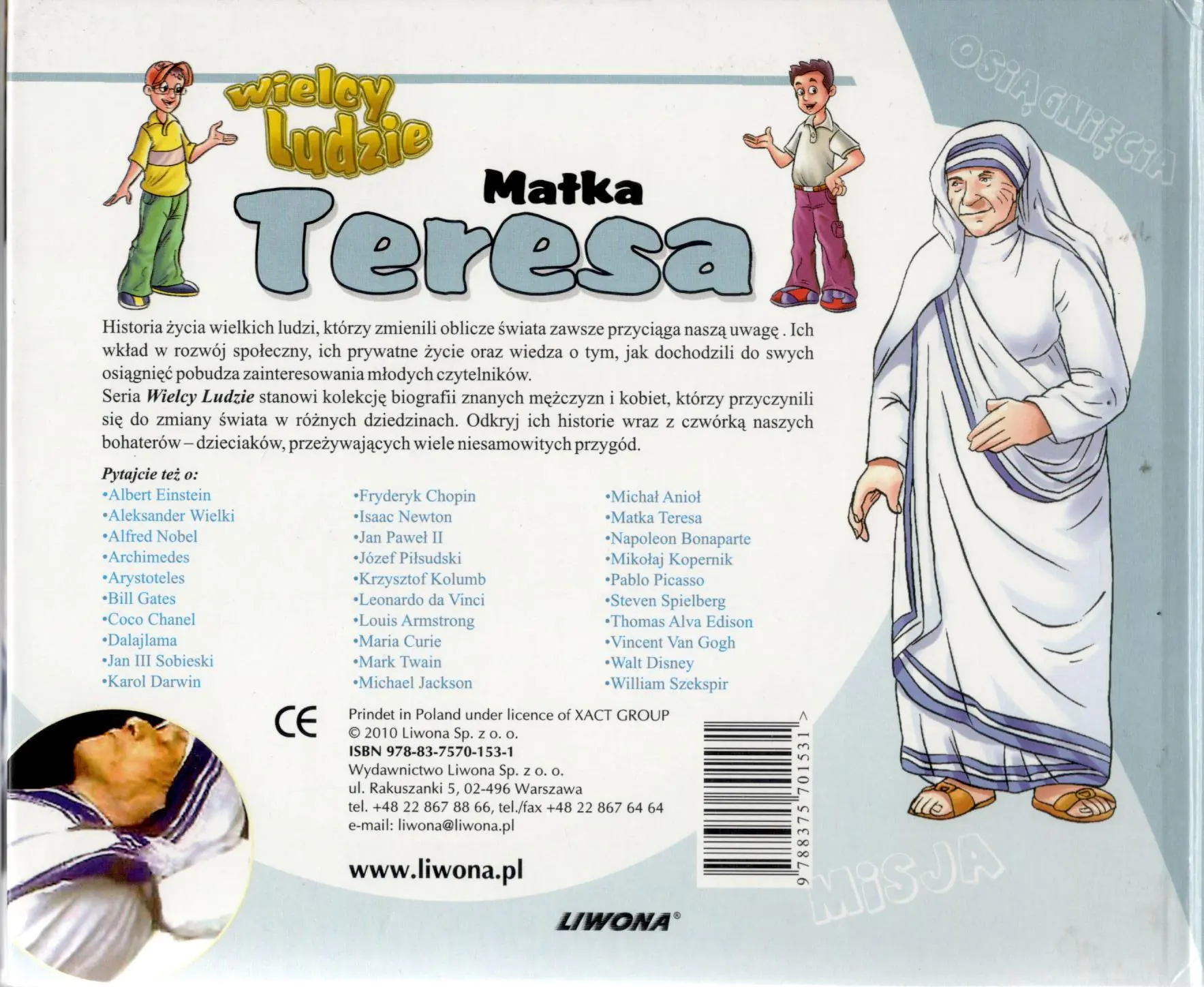 Książka - Matka Teresa Wielcy Ludzie
