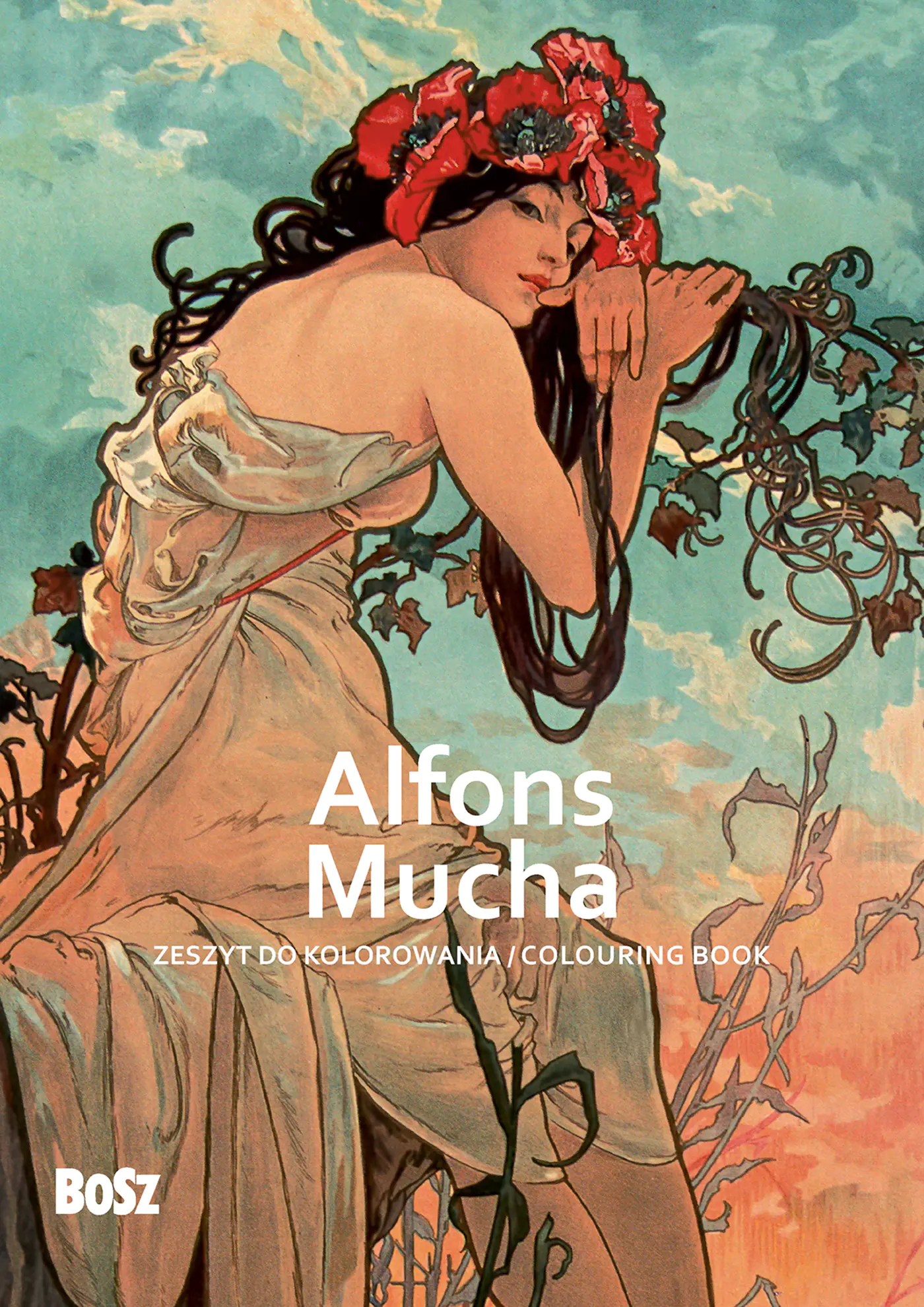 Książka - Alfons Mucha - zeszyt do kolorowania