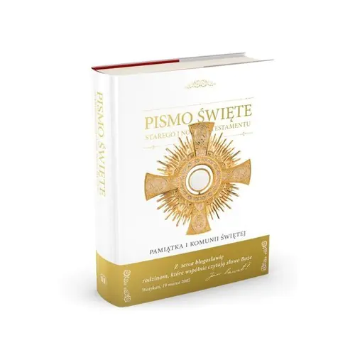Książka - Biblia Domowa w obwolucie komunijnej. Pamiątka Pierwszej Komuniii