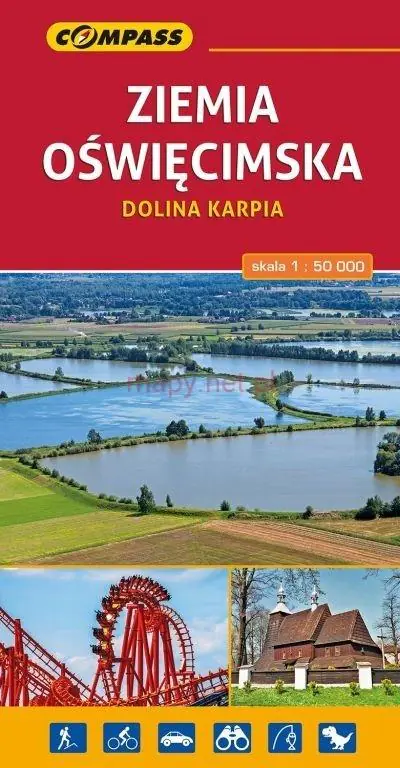 Książka - Ziemia Oświęcimska. Dolina karpia. Mapa turystyczna 1:50 000
