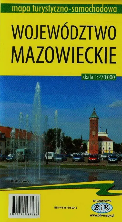 Książka - Województwo mazowieckie mapa turystyczno-samochodowa 1:270 000 - Dostawa do Kiosku Ruchu tylko 3.99zł