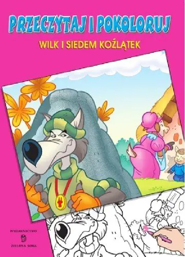 Książka - Przeczytaj i pokoloruj Wilk i siedem koźlątek