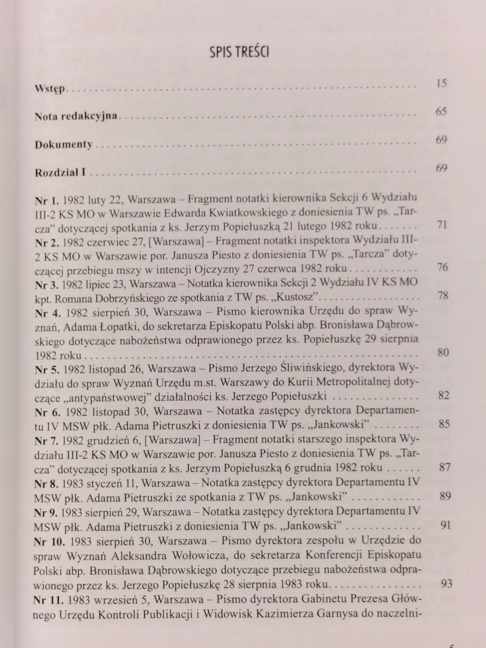 Książka - Aparat represji wobec księdza Jerzego Popiełuszki 1982-1984  t.1